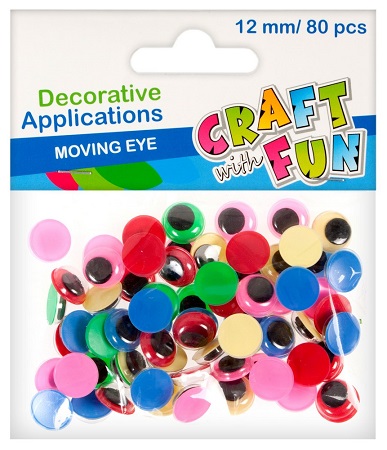 ΜΑΤΑΚΙΑ ΜΑΥΡΑ ΜΕ ΧΡΩΜΑΤΙΣΤΗ ΒΑΣΗ CRAFT WITH FUN 12ΜΜ 80Τ