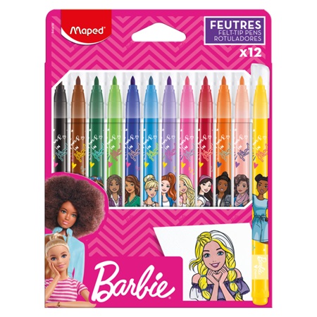 ΜΑΡΚΑΔΟΡΟΙ MAPED BARBIE FΕLΤ-ΡΕΝS -12ΤΜΧ.