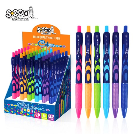 ΣΤΥΛΟ SCOOL SOFT GRIP 1.0mm ΣΕ ΠΡΟΘΗΚΗ 36 ΤΕΜ